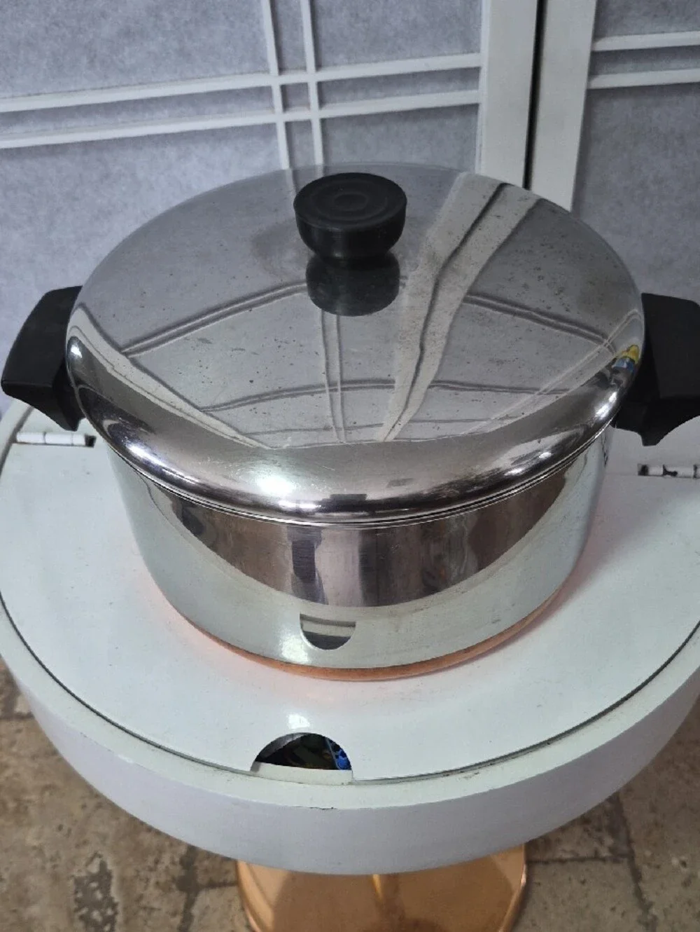 Revere Ware Copper Bottom 4.5 Qt Sauce Pot With Lid